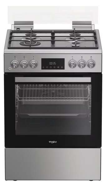 Whirlpool W6G8LCSWX Szabadonálló tűzhely Elektromos Gáz Rozsdamentes acél