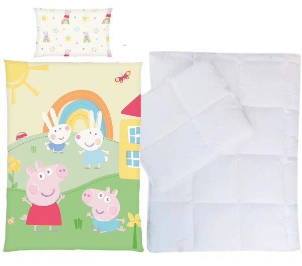 Peppa malac ovis ágynemű szett (szivárvány)