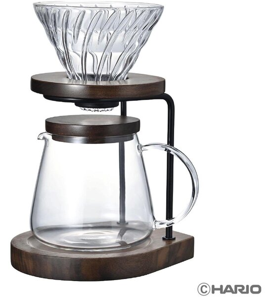 Hario - Drip Stand Set Walnut - dripper ze stojakiem
