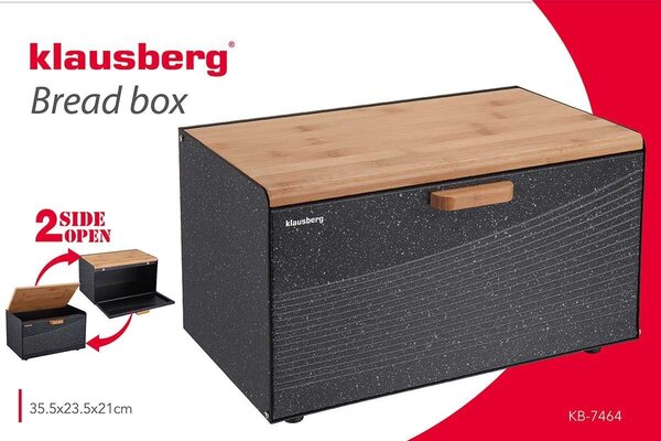 Klausberg Premium Kenyértartó - Rozsdamentes Acél/bambusz KB-7464
