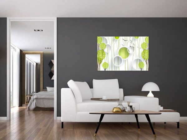 Az absztrakció képe a fákkal (90x60 cm)