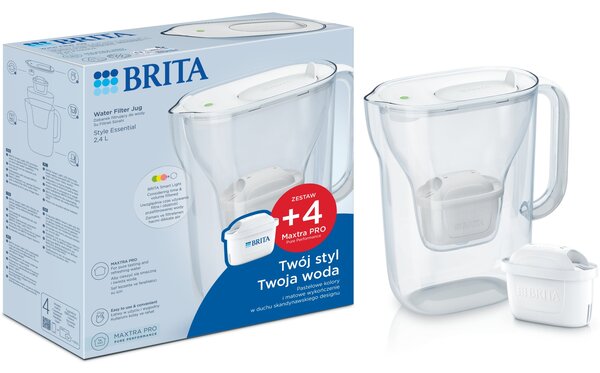 Szűrő kancsó Brita Style Essential 2,4l Homokszínű 3 maxtra betéttel