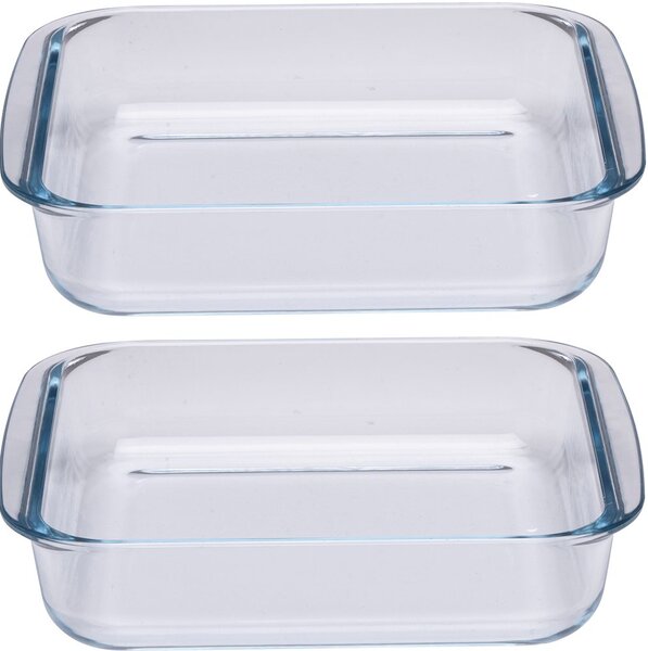 Sütőtál üveg 1,8L 25x23x5cm 2db Alpina