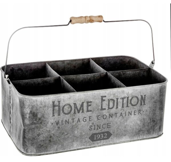 Jardinera De Metal Gris 23x36cm