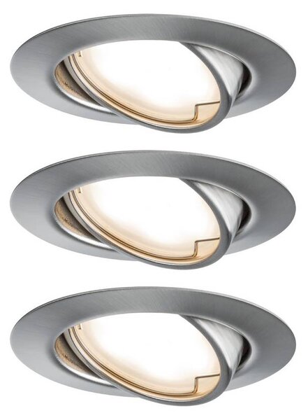 Paulmann Beépíthető lámpa 3 részes készlet LED LED 15 W Base Vas (matt) (93421)