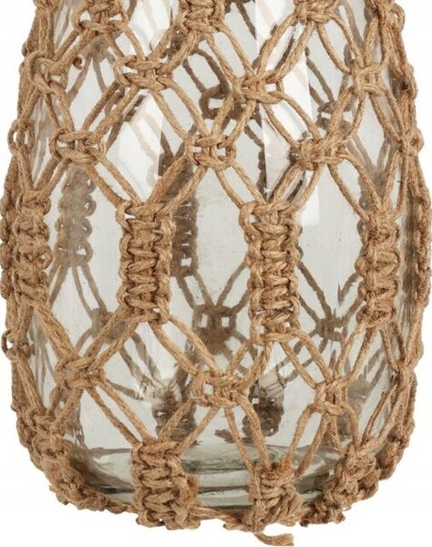 Home Styling Collection Szklany wazon z plecionym sznurkiem, 30 cm