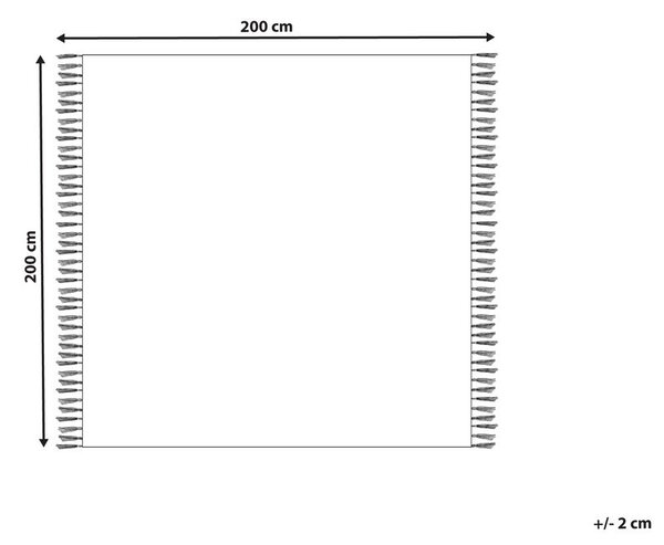Takaró KHARI Pamut 200 x 200 cm Narancssárga
