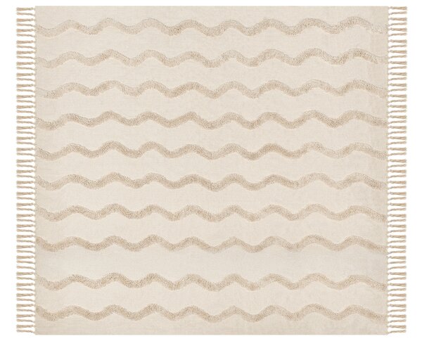 Takaró KHARI Pamut 200 x 200 cm Világosbézs