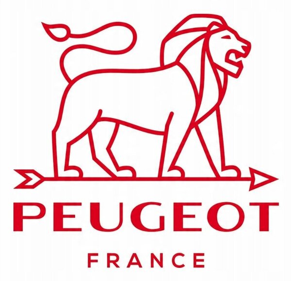 Peugeot, Appolia kerámiatál 32x21 cm, piros