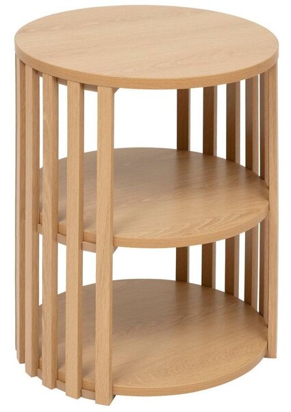 5five Stolik nocny, lamele, z półką SLAT, 48 cm