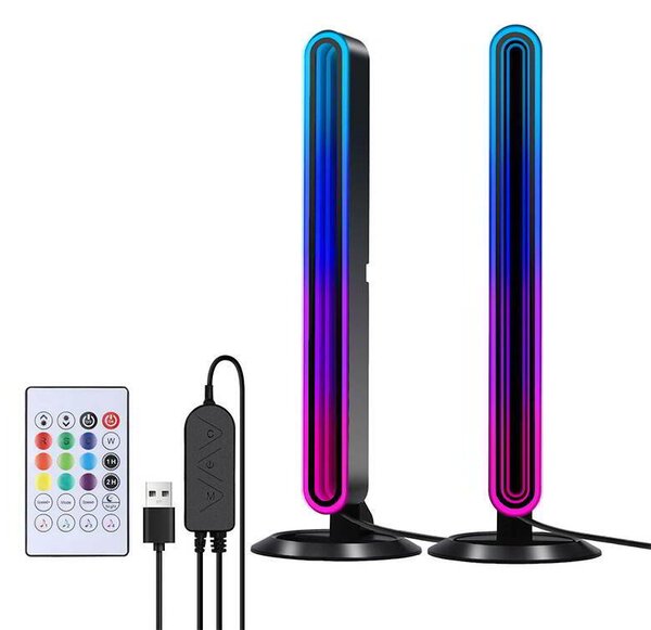 BlitzWolf BW-AL1 LED RGBx2 Asztali Lámpa - Fekete