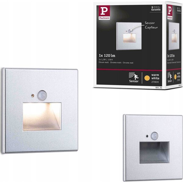 Paulmann LED-es fali beépíthető lámpa LED 1.2 W Króm (matt) (93134)