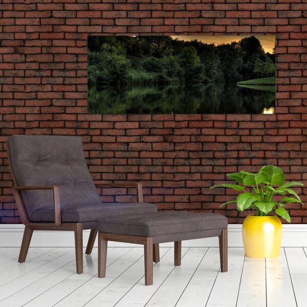 A tó képe az erdő mellett (120x50 cm)