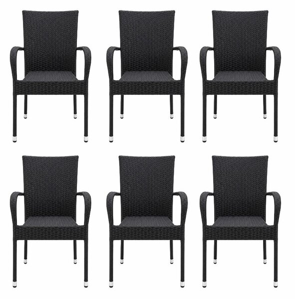 PARIS Kerti rattan szék szett - 6 db