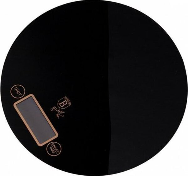 BerlingerHaus BH/9431 Black Rose Collection Konyhai Mérleg - 5 kg, Matt Fekete