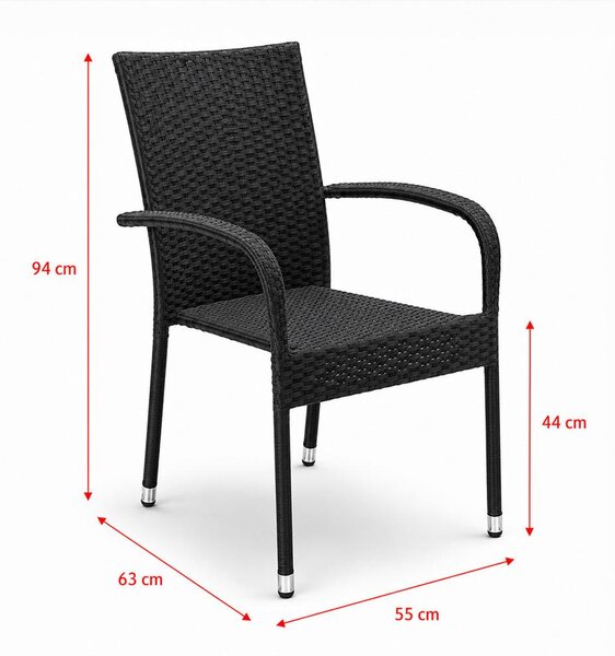 PARIS Kerti rattan szék szett - 2 db