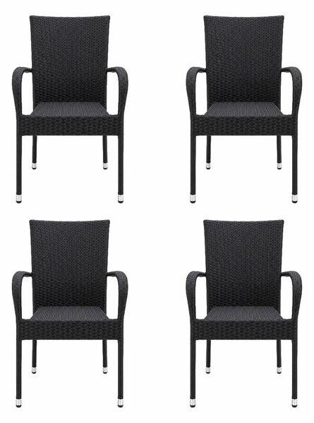 PARIS Kerti rattan szék szett - 4 db
