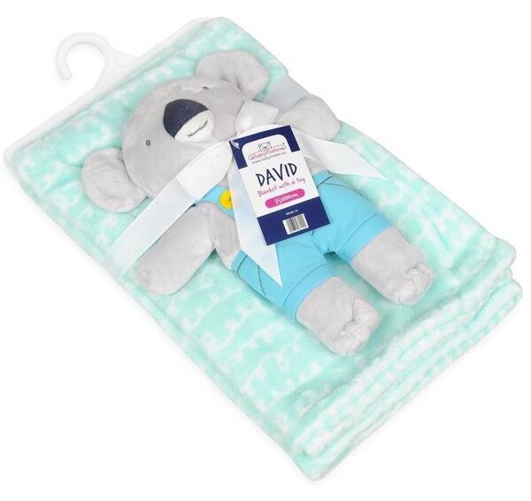BABYMATEX Pléd játékkal Koala Mint 75 x 100 cm