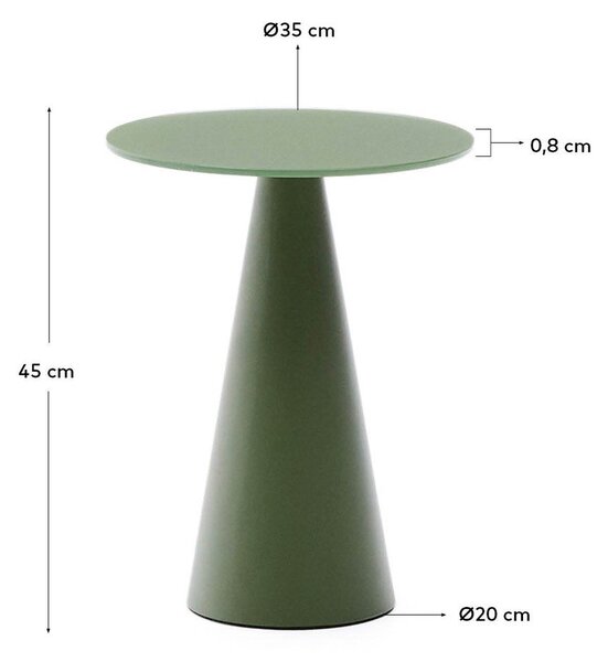 Kerek tárolóasztal üveg asztallappal ø 35 cm Wilshire – Kave Home