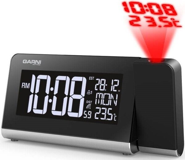 GARNI TECHNOLOGY 165 Arcus digitális ébresztőóra hőmérővel fekete-ezüst