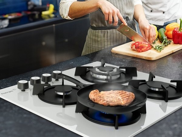 ISEASY Gázfőzőlap rozsdamentes acél 60cm MGBS-604D