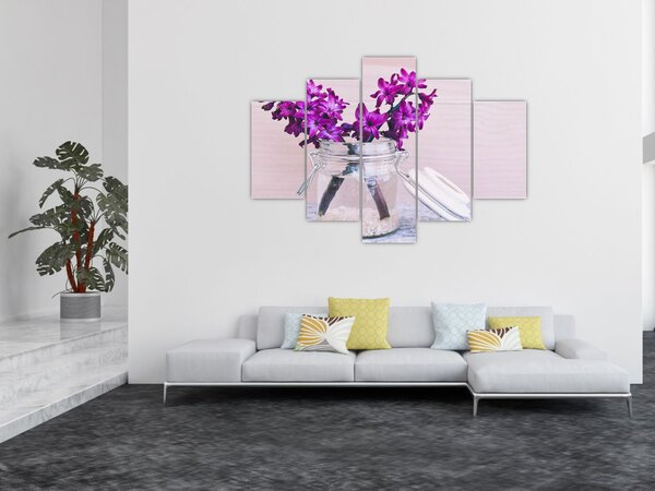 Lila virágok képe (150x105 cm)