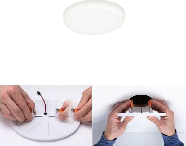 Paulmann 92390 Veluna Varifit LED panel, kerek, üveg, 4000K természetes fehér, beépített LED, 550 lm, IP44