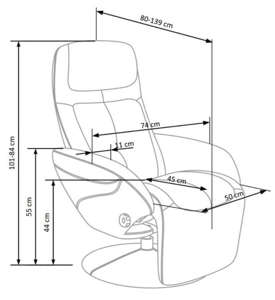 OPTIMA relax fotel – fekete