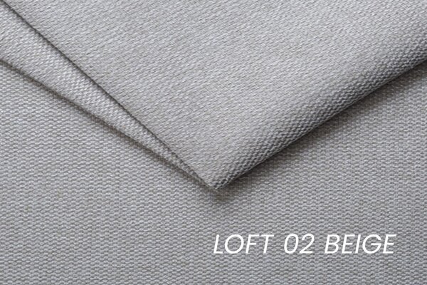 Movani ágyazható balos sarokkanapé - Loft 02 bézs szövött szövet / fekete lábak