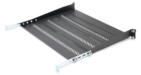 KaTLINK 19" 1U G/350 rackszekrény polc - Fekete (RAL 9005)