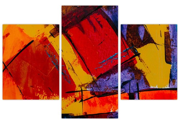 Absztrakciós kép (90x60 cm)