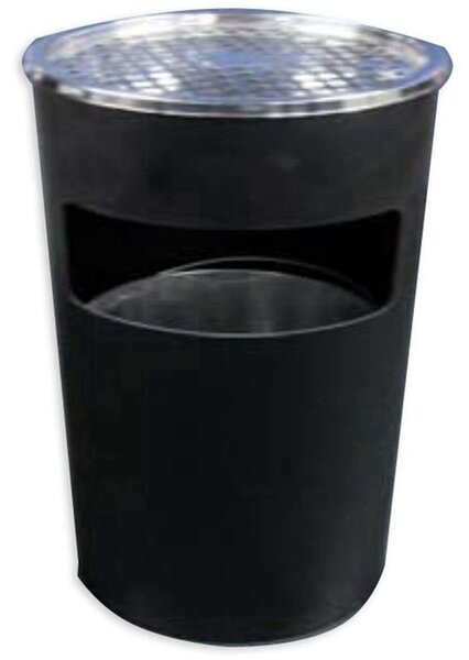 ROUND TRASH BIN WITH ASHTRAY T-Y0617M