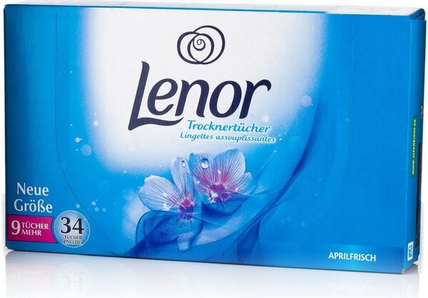 Lenor Trocknertücher Aprilfrisch illatosító kendő szárítógépbe 34db (8001090747723)