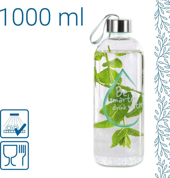 Hama 00181597 kulacs Napi használatra 1000 ml Üveg Átlátszó