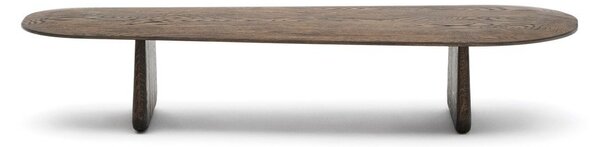 Sötétbarna tölgyfa dohányzóasztal 64x146 cm Pirita – Kave Home