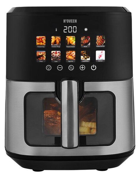 N'oveen AF770 Forrólevegős sütő 6.5L 1700W fekete-ezüst