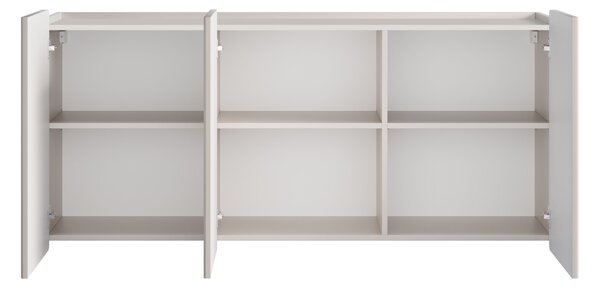 Malmi függesztett komód 150 cm háromajtós - kasmír / fekete