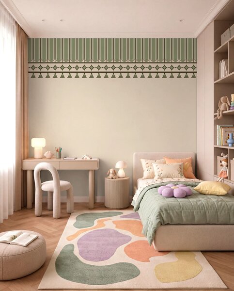 Fotótapéta Zöld árnyalatú díszszegély, Fotótapéta egyedi, w05151v1 : Uwalls.hu