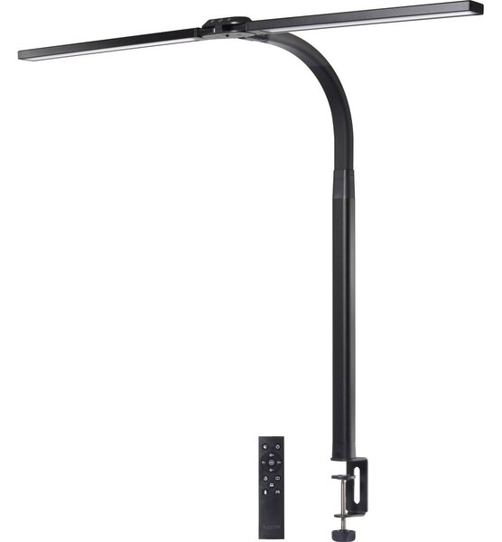 Sygonix LED-es íróasztali lámpa csíptethető talppal LED LED 24 W EEK: F (A - G) Fekete (SY-6735644)