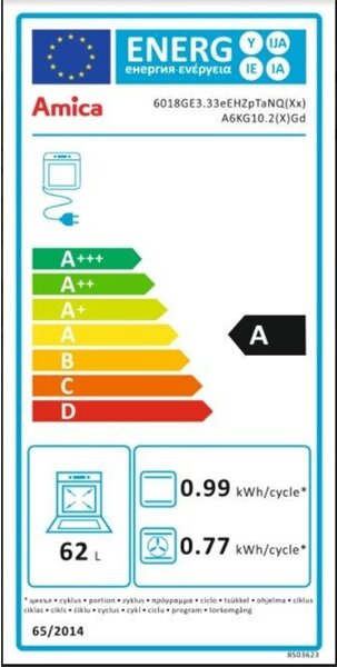 AMICA 618GE3.33HZPTANQ(XX) 55701 Szabadon álló gáztűzhely