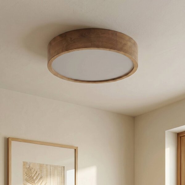 TEMAR LIGHTING Cleo mennyezeti lámpa, Ø 48 cm, 4 lámpás, tölgyfa, E27, dimmelhető, Világos fa, Nappali / Étkező, Fa, Modern