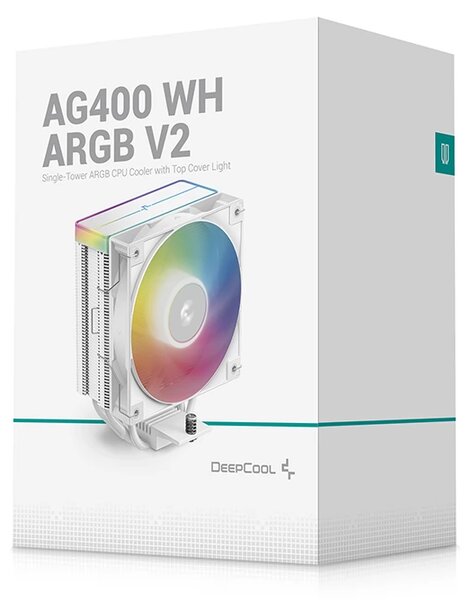 DeepCool AG400 WH ARGB V2 Processzor Hűtő 120mm PWM Fehér