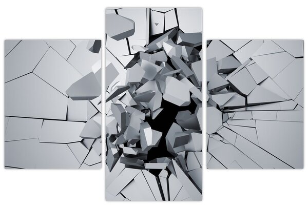 3D absztrakciós kép (90x60 cm)