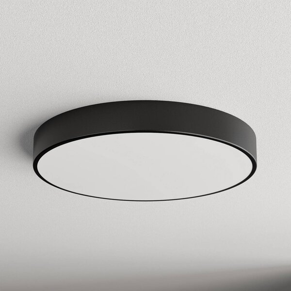 TEMAR LIGHTING Cleo 600 mennyezeti lámpa, fekete, érzékelő, IP20, Ø 60 cm, fém, Fekete, Nappali / Étkező, fém, Modern
