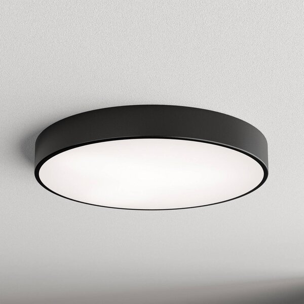 TEMAR LIGHTING Cleo 600 mennyezeti lámpa, fekete, érzékelő, IP20, Ø 60 cm, fém, Fekete, Nappali / Étkező, fém, Modern