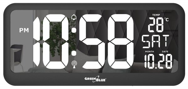 GreenBlue GB214 Ébresztőóra - Fekete