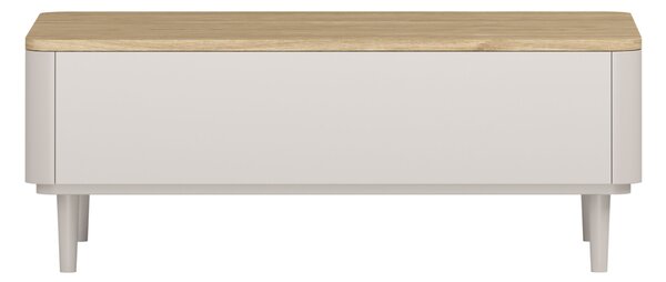 Amilio dohányzóasztal 100 cm fiókos - kasmír / olajozott tölgy