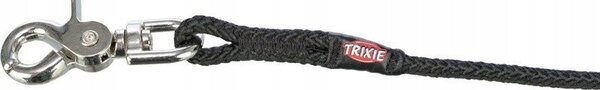 Trixie Tracking lead, trigger snap hook, round, S–L: 20m/ø6mm,black