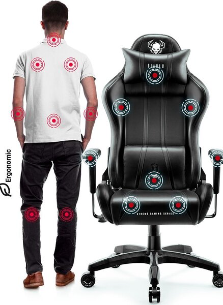 Diablo X-One 2.0 King Size fekete gamer szék