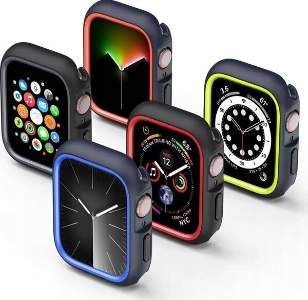 Dux Ducis BAMO műanyag óra keret (ütésállóság) SÖTÉTKÉK Apple Watch Series 9 45mm / Watch Series 8 45mm / Watch Series 7 45mm (GP-154358)